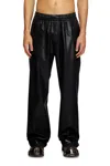Diesel Pants In Treated Technical Fabric In Black
