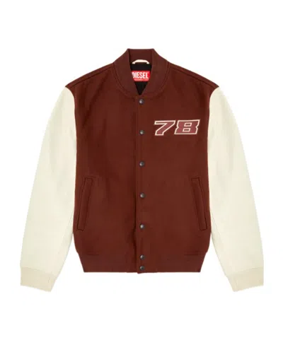 DIESEL WOOL-BLEND VARSITY JACKET