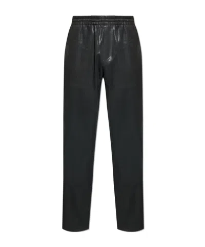 Diesel Wool-blended Casual Pants In Black
