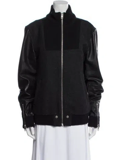 Pre-owned Diesel Wool Bomber Jacket In Black