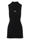 Diesel Womens 9xx M-olini Short Sleeveless Wool Knitted Mini Dress In Black