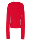 Diesel M-olina Wool Sweater In Red