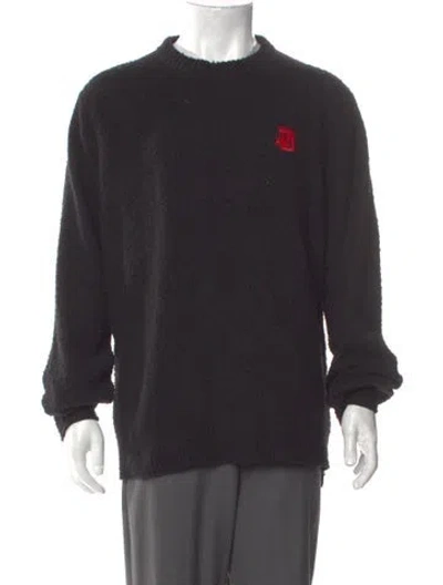 Pre-owned Diesel Wool Graphic Print Pullover In Black