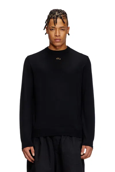 DIESEL WOOL JUMPER WITH CUT-OUT LOGO