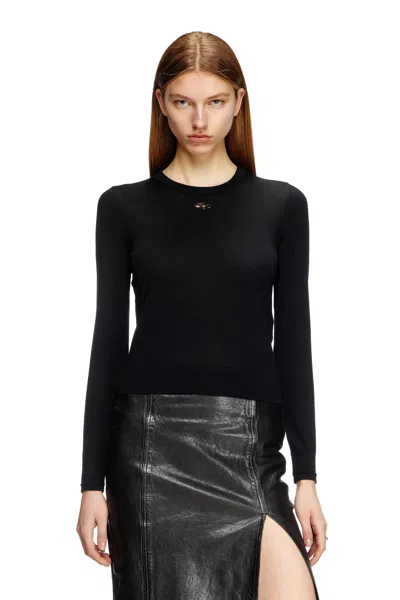 DIESEL WOOL JUMPER WITH CUT-OUT LOGO