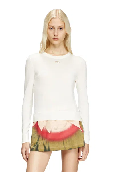 DIESEL WOOL JUMPER WITH CUT-OUT LOGO