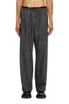 Diesel Wool Pants With A Drawstring Waist In Multi