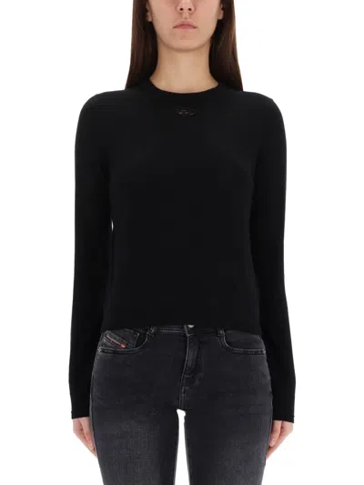 Diesel Wool Sweater For Women - Fw25 Collection In Black