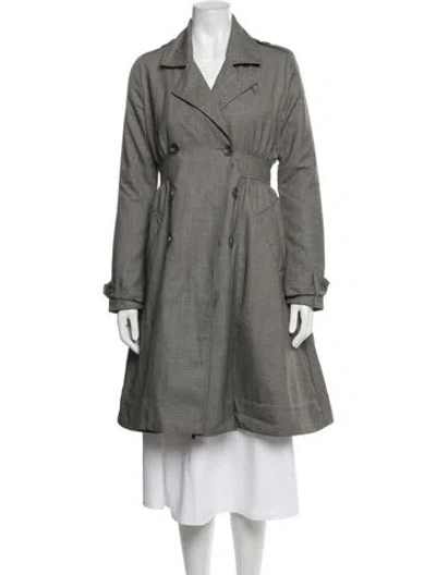 Pre-owned Diesel Wool Trench Coat In Black