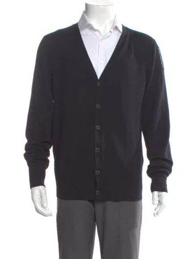 Pre-owned Diesel Wool V-neck Cardigan In Gray