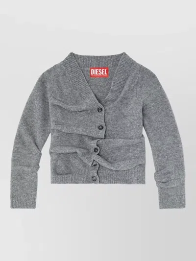 Diesel Wool-blend Oversized Draped Cardigan