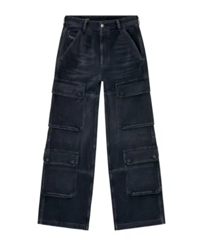 Diesel Work Casual Pants In Black