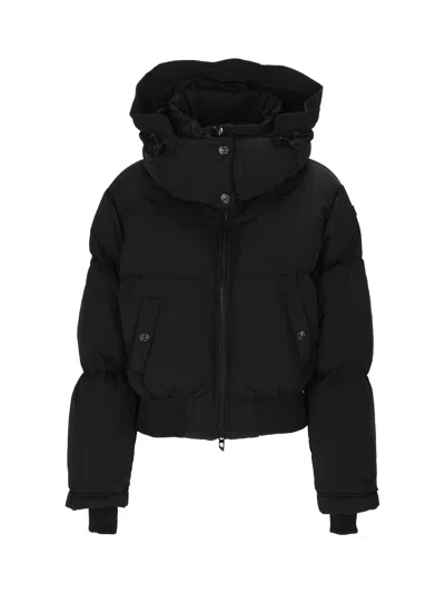 Diesel W-peyt-short-new-wd Cropped Down Jacket In Black