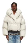 Diesel W-iley-t1 Wrap Hooded Puffer Jacket In Yellow