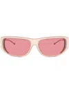 Diesel Wraparound Style Sunglasses In Pink