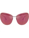 Diesel Wraparound Shape Sunglasses In Purple