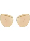 Diesel Wraparound Shape Sunglasses In Yellow