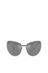 Diesel Wraparound Shape Sunglasses In Grey
