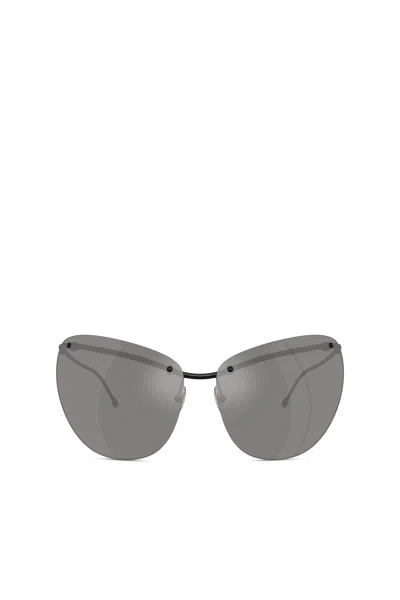 Diesel Wraparound Shape Sunglasses In Grey