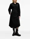 Diesel Wraparound Shirt Dress In Black