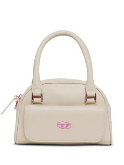 Diesel Kids' Wredy Logo-embroidered Top-handle Bag In White