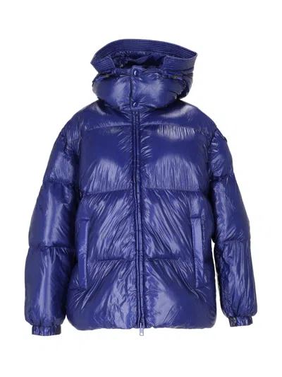 Diesel W-rolfys-wrd-bkcp High-collar Quilted Down Jacket In Blue