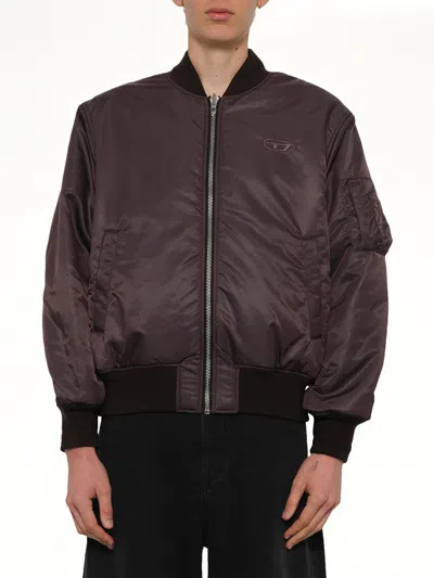 Diesel W-type-d1 Bomber Jacket In Burgundy