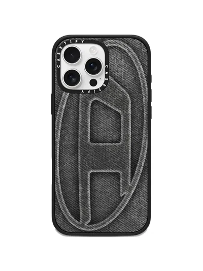 Diesel X Casetify Denim-effect Iphone 16 Pro Max Case In Gray