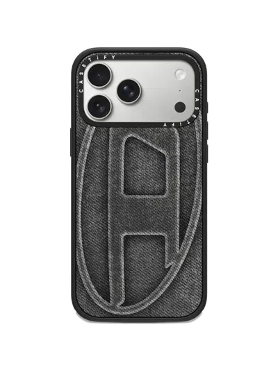 Diesel X Casetify Denim-effect Iphone 17 Pro Max Case In Black