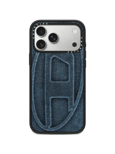 Diesel X Casetify Denim-effect Iphone 17 Pro Max Case In Blue