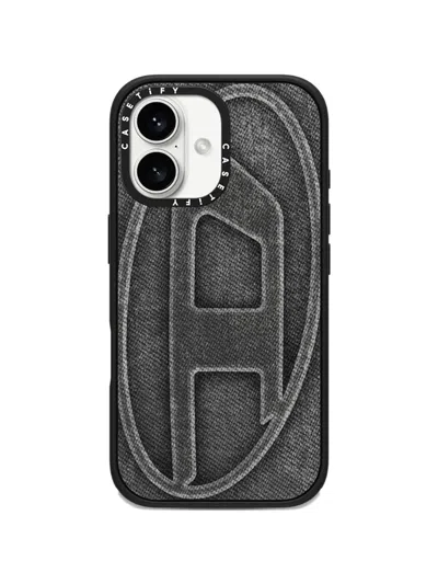 Diesel X Casetify Logo-detail Iphone 16 Case In Gray