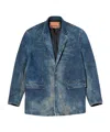 Diesel Blazer In Hand-treated Dirty Denim In Blue