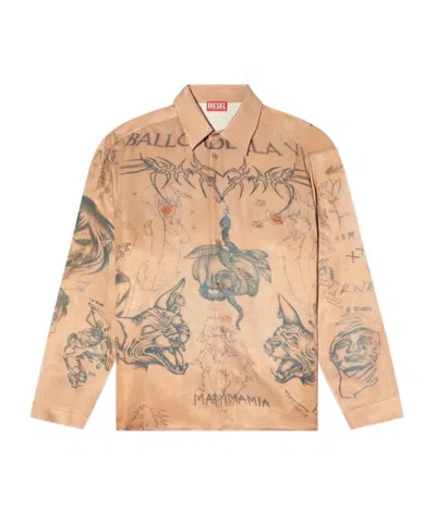 Diesel X Damiano David S-simply Shirt In Nude