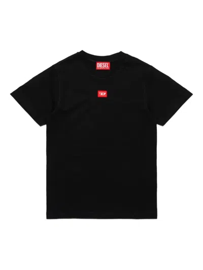 Diesel Kids' X-diego T-shirt In Black