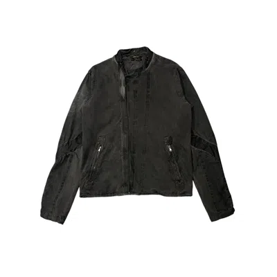 Pre-owned Diesel X Diesel Black Gold Bikerpunk Cotton Leather Jacket In Black