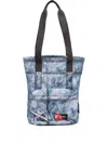 Diesel X Eastpak Denim Trompe-l'oeil Tote Bag In Blue