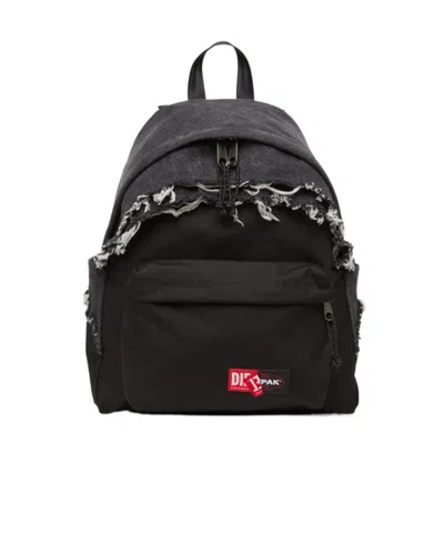 Diesel X Eastpak Frayed Backpack In Black