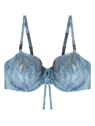 Diesel X Fenty By Rihanna Balconette-lace-bra In Blue