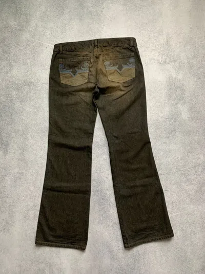 Pre-owned Diesel X Hysteric Glamour Vintage Diesel Mudwash Distressed Style Flared Jeans Y2k In Brown