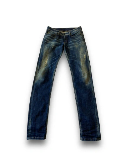 Pre-owned Diesel X Jean Diesel Sleenker Opium Skinny Blue Stretch Jeans Denim