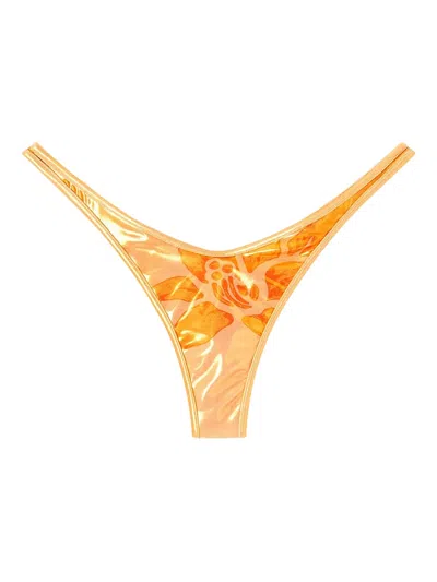Diesel X Karol G Micro-punchy Bikini Bottoms In Orange