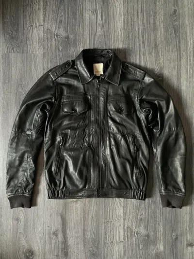Pre-owned Diesel X Leather Jacket Diesel Leather Punk Bikers Jacket In Black