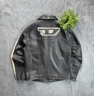 Pre-owned Diesel X Leather Jacket Diesel Vintage Leather Jacket Xl In Black