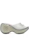 Diesel X Melissa Platform Swirl Sandals In Gray
