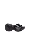 Diesel X Melissa Platform Wave Sandals In Black