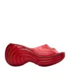 Diesel Red Melissa Edition Quantum Platform Heeled Sandals In Red