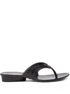 Diesel X Melissa Pleated Thong Sandals In Black