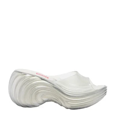 Diesel X Melissa Quantum Platform Sandals In Silver