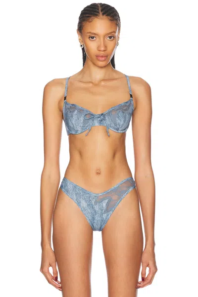 Diesel X Savage Fenty By Rihanna Balconette Bra In Blue