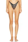 Diesel X Savage X Fenty Fishnet String In Black & Silver